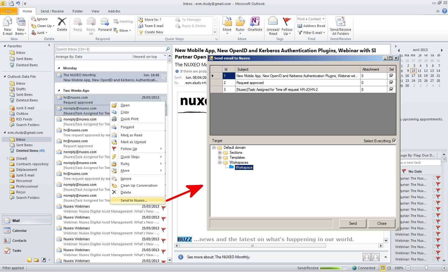 Nuxeo Outlook Addon by Astone Solutions